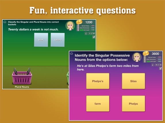 Grade 2 ELA - English Grammar Learning Quiz Game by ClassK12 [Lite] screenshot