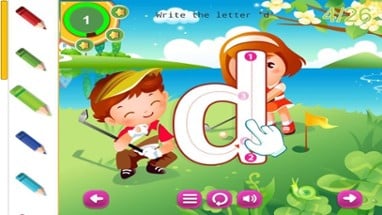 Writing ABC Letters Handwriting Preschool Practice Image