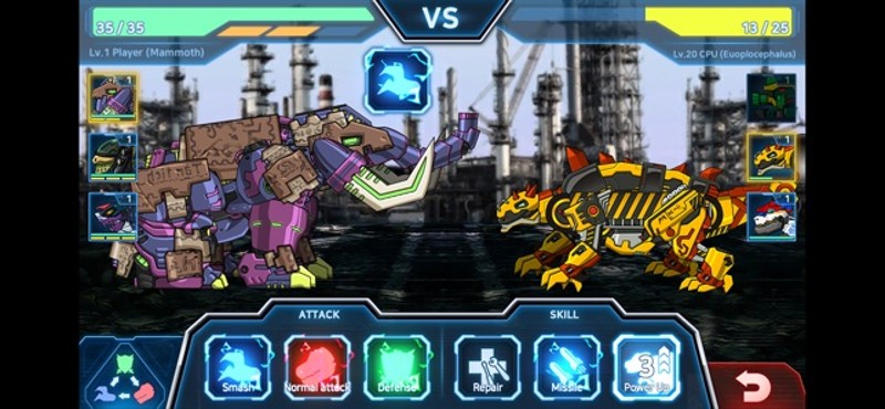 Dino Robot Battle Field Image