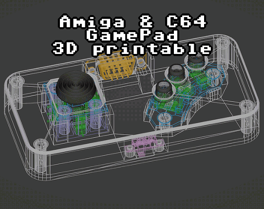 DIY Amiga & C64 GamePad 3D printable Image