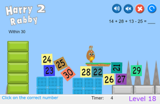 HarryRabby Elementary Math - Adding and Subtracting Four Numbers Image