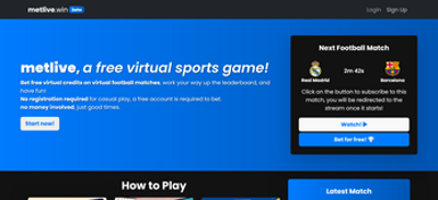 metlive.win Free virtual sports game Image