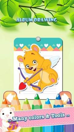 Bear Zoo Drawing Coloring Book - Cute Caricature Art Ideas pages for kids screenshot