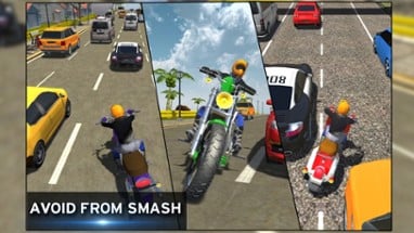 Bike racing Highway Traffic Wheeling 3D master Image