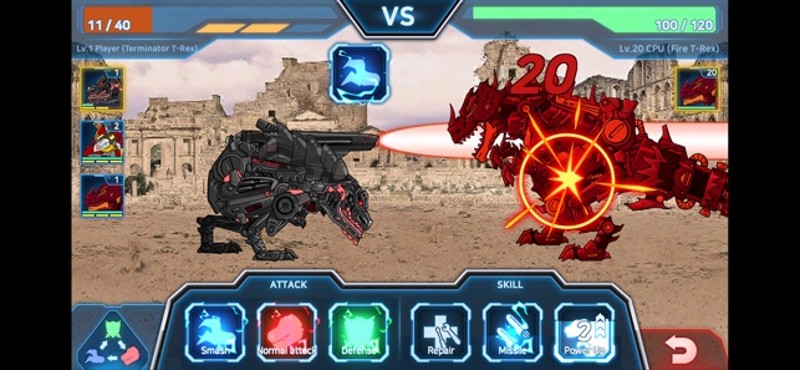 Dino Robot Battle Field screenshot