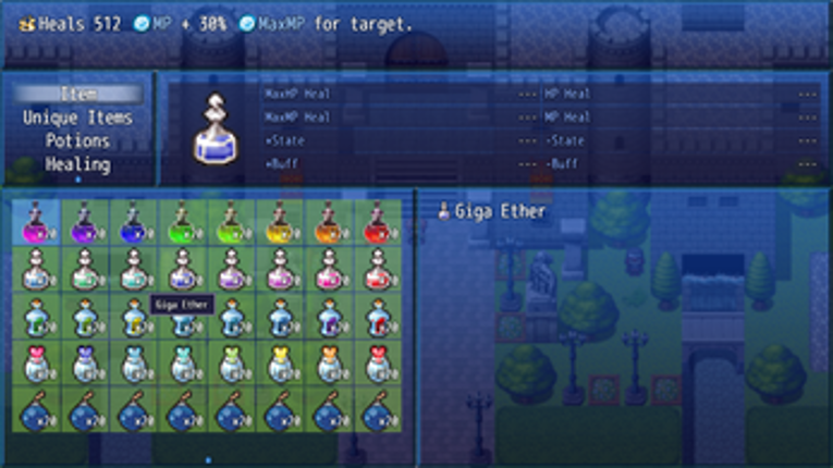 Visual Item Inventory plugin (RPG Maker MV) Image