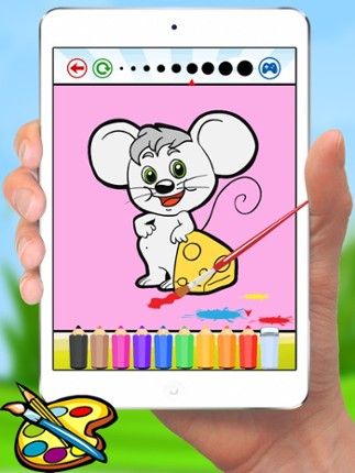 Animal Dog Cat &amp; Rat Coloring Book - Drawing for Kids Games Image