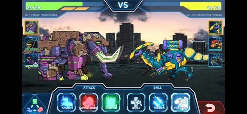 Dino Robot Battle Field screenshot