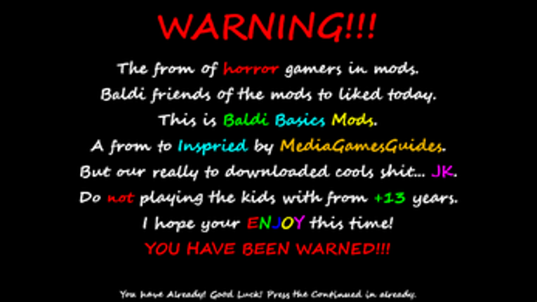 Baldi's and Friends Modders Basics Image