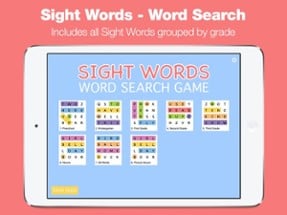 Sight Words Word Search Game Image