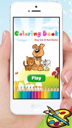 Animal Dog Cat &amp; Rat Coloring Book - Drawing for Kids Games screenshot