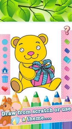 Bear Zoo Drawing Coloring Book - Cute Caricature Art Ideas pages for kids screenshot