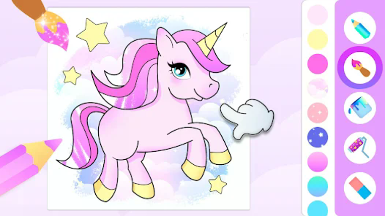 Unicorn Coloring Kids Games Image