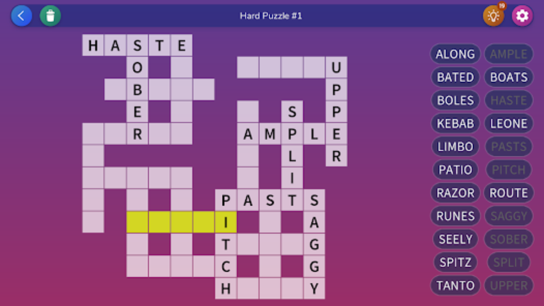 Fill-in Crosswords Unlimited screenshot