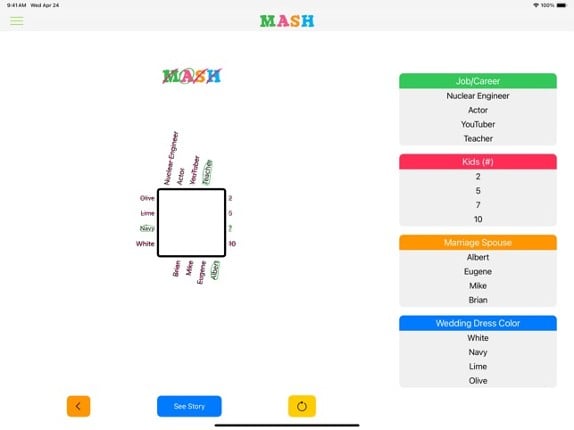 MASH Touch screenshot