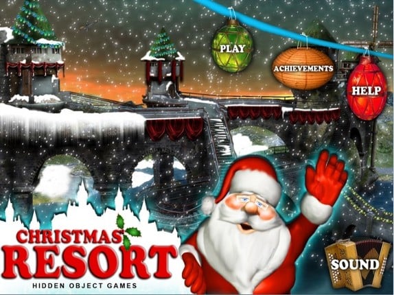 Christmas Resort Hidden Object Image