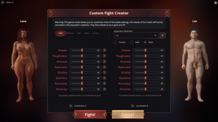 Naked Fighter 3D Image