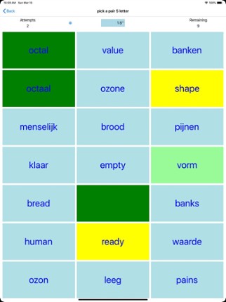 PickAPair Dutch - English screenshot