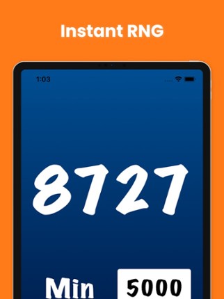 Random Number Generator – RNG screenshot