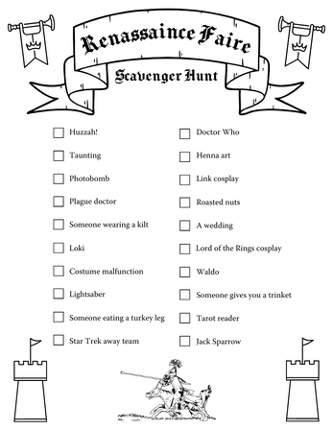 Ren Faire Scavenger Hunt Image
