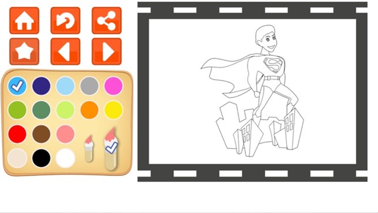 Superhero Power Coloring Book - Cartoon Ranger Painting Game screenshot