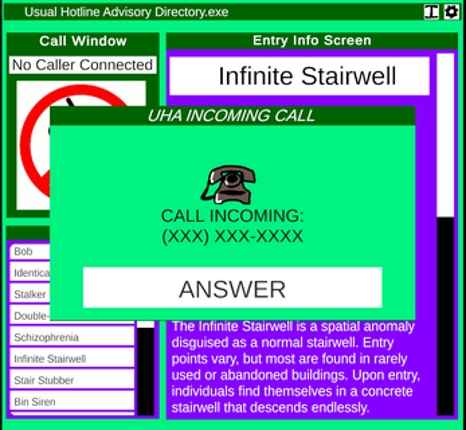 Un-Usual Hotline screenshot