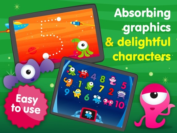 Aliens & Numbers - educational math games to simple learn counting, tracing & addition for kids and toddlers screenshot