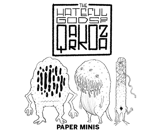 Hateful Gods of Qarkoza Paper Minis Game Cover