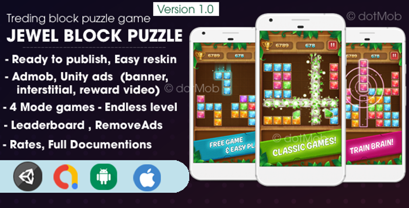 Jewel Block Puzzle Unity Source Code Game Cover