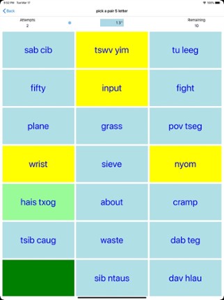 PickAPair Hmong - English screenshot
