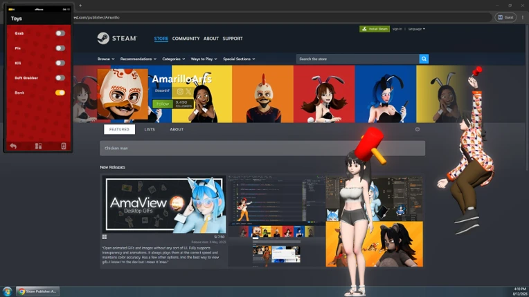 Amarillo's Desktop Pets screenshot