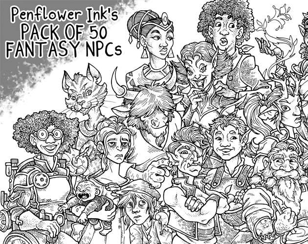Games like Asset Pack of 50 Fantasy TTRPG NPCs