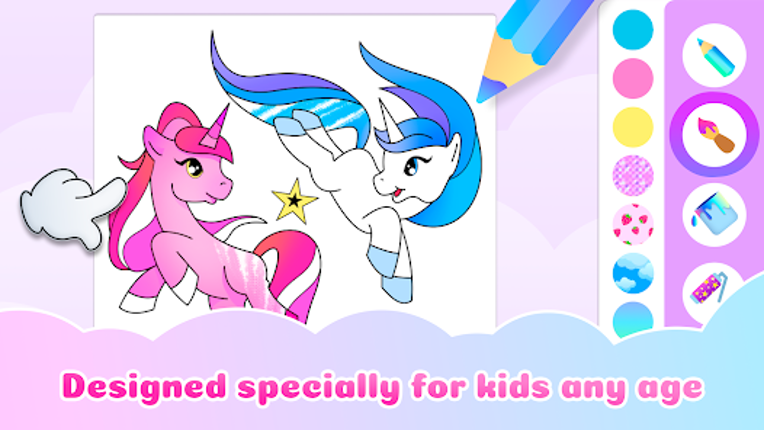 Unicorn Coloring Kids Games screenshot
