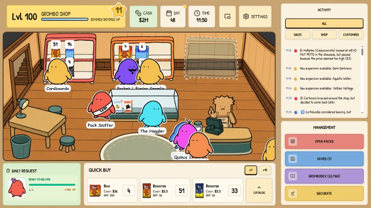 Grombo Card Shop Idle screenshot