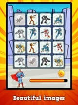 Superheroes &amp; Action Robots : Matching Games Image