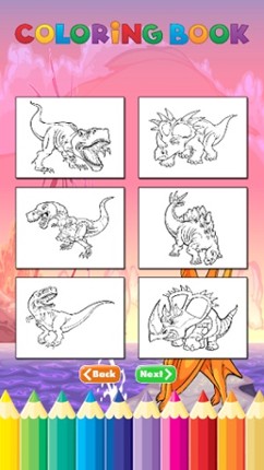 Coloring Book Jurassic Dinosaur Free - for Kid screenshot