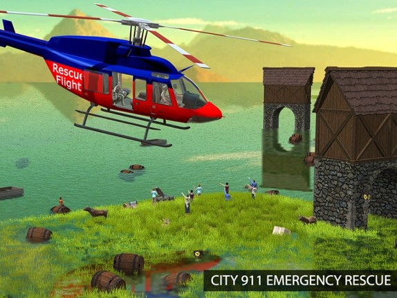 Flying Pilot Helicopter Rescue - City 911 Emergency Rescue Air Ambulance Simulator screenshot