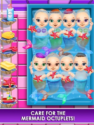 Mommy's Octuplets Newborn Babies - My Mermaid Baby Salon Doctor Game! Image