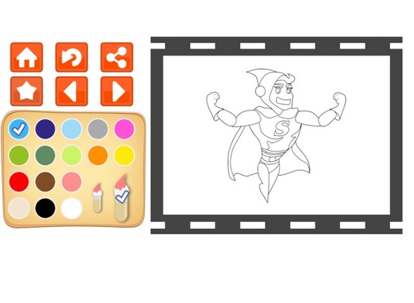 Superhero Power Coloring Book - Cartoon Ranger Painting Game Image