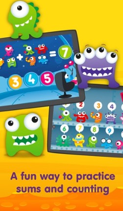 Aliens & Numbers - educational math games to simple learn counting, tracing & addition for kids and toddlers screenshot