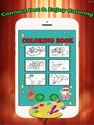 Brain dots Christmas &amp; Santa claus Coloring Book - connect dot coloring pages games free for kids and toddlers any age screenshot