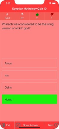 Egypt Myths &amp; Gods Trivia screenshot