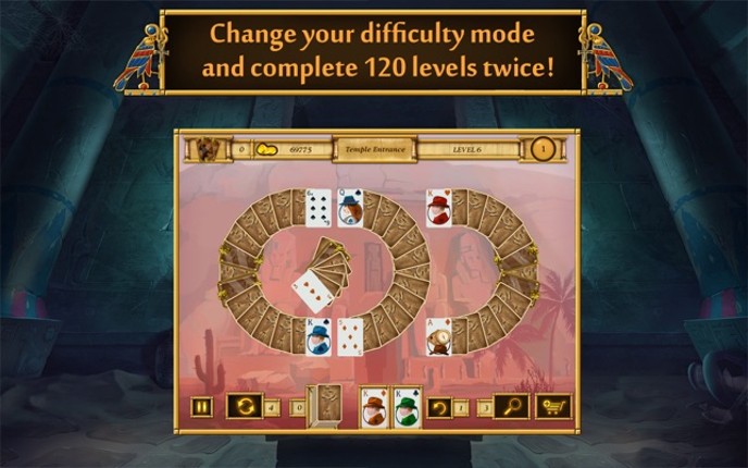 Egypt Solitaire. Match 2 Cards. Card Game Free Image