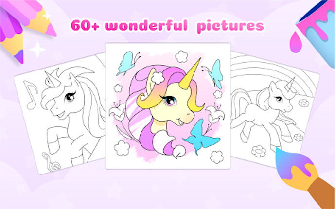 Unicorn Coloring Kids Games screenshot