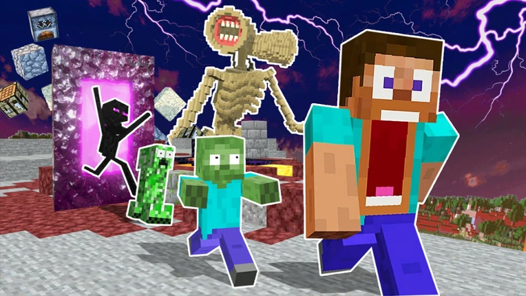 Monster School Herobrine Siren Head Image