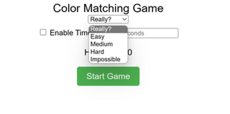 ProcGen Color Matching Game screenshot