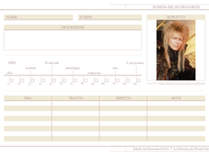 Labyrinth -  Scheda Personaggio Online Image