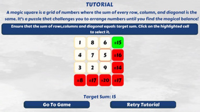 Number Puzzle: Magic Square(Demo) Image