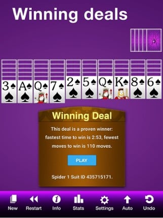 Spider Solitaire ‏‎ screenshot