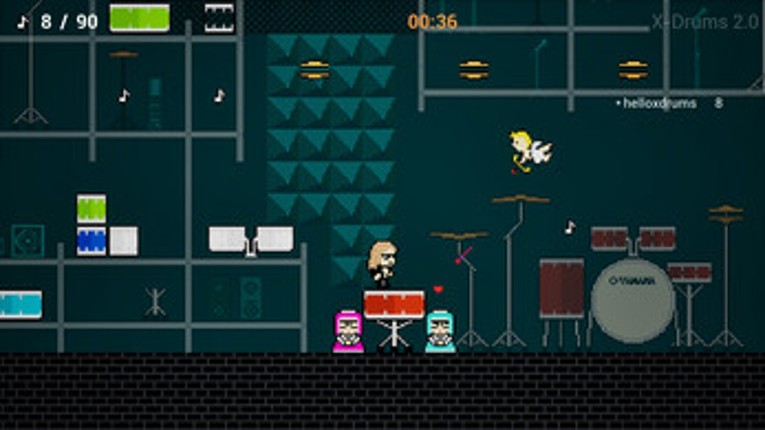 X-Drums 2.0 Multiplayer Platformer screenshot